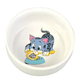 miska-ceramiczna-dla-kota-biala-stabilna-ciezka-trixie-03l-11cm