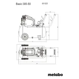 kompresor-basic-300-50-metabo-50l-10bar-601525000-cisnienie-maksymalne-10-bar