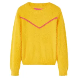 dzieciecy-sweter-v-neck-104-ciemna-ochra-3-4-lata