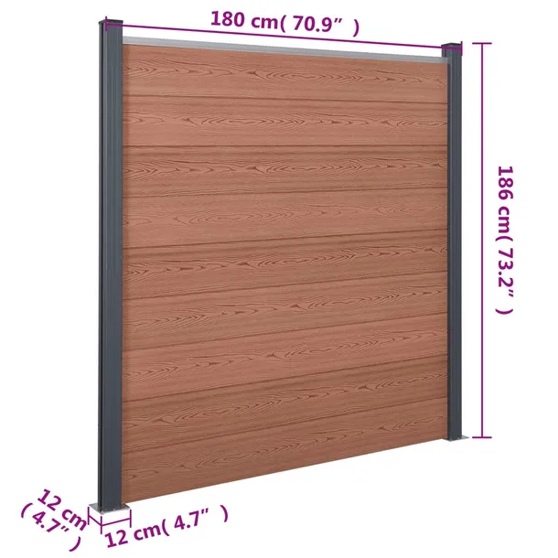 ogrodzenie-wpc-brazowe-526x186-cm-kod-producenta-ze-3211828-stan-nowy