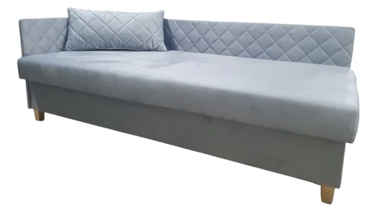 Łóżko tapczan młodzieżowe pojemnik z materacem i bokami 90x200