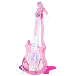 gitara-rockowa-elektryczna-dla-dzieci-gra-melodie-z-mikrofonem-na-statywie