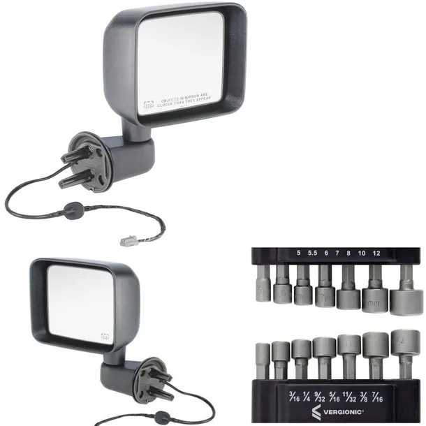 LUSTERKO ZEWNĘTRZNE prawe+lewe 5 pin JEEP WRANGLER JK III 3 2006-2018 Nowe