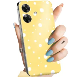 etui-do-realme-note-60-wzory-kropki-grochy-bokeh-dots-obudowa-pokrowiec
