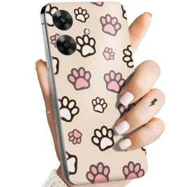 etui-do-realme-note-60-wzory-lapki-slady-lapa-stopa-obudowa-pokrowiec-case