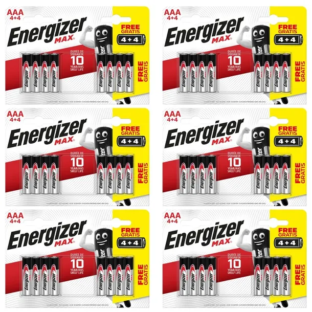 48x Bateria alkaliczna Energizer MAX AAA RL03 E92 cienkie paluszki