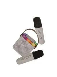 glosnik-led-karaoke-z-dwoma-mikrofonami-bialy