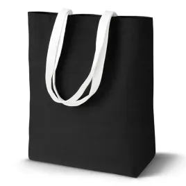 torba-bawelniana-38x8x42-cm-czarna-220g-z-dlugim-bialym-uchwytem-na-zakupy