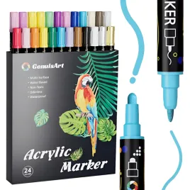 pisaki-akrylowe-markery-flamastry-mazaki-wodoodporne-zestaw-24-dwustronne