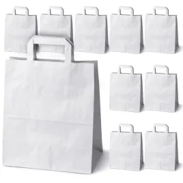 torba-papierowa-26x14x30-cm-biala-torebki-z-plaskim-uchem-zestaw-10-szt