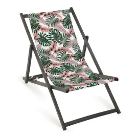 lezak-plazowy-fullprint-rozowy-monstera-lezak-drewniany-ogrodowy-skladany