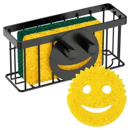 organizer-uchwyt-na-gabki-czarny-ociekacz-kuchenny-na-zlew-metalowy-koszyk