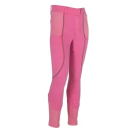 bryczesy-hkm-dzieciece-claire-lej-pelny-silikon-pink-roz-134-140