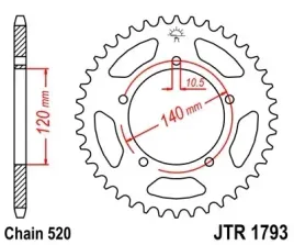 zebatka-napedzana-tyl-moto-aluminium-race-jt-sprockets-jta1793-42blk