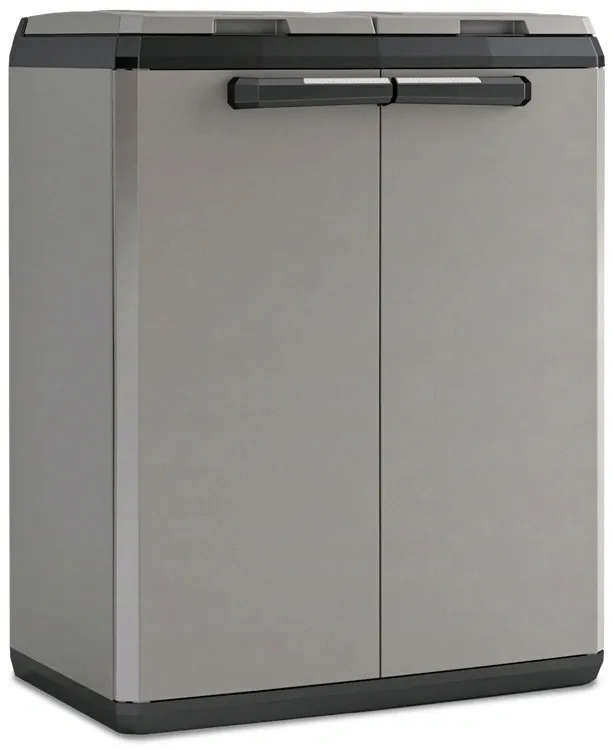 szafka-keter-split-basic-do-segregacji-odpadow-220l-2-komorowy-szara-stan-powystawowy