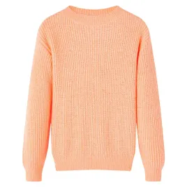 sweter-dzieciecy-z-dzianiny-jasnopomaranczowy-128