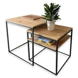 zestaw-stolikow-kawowych-2w1-60x60-50x50-z-polka-industrial-dab-craft-zloty