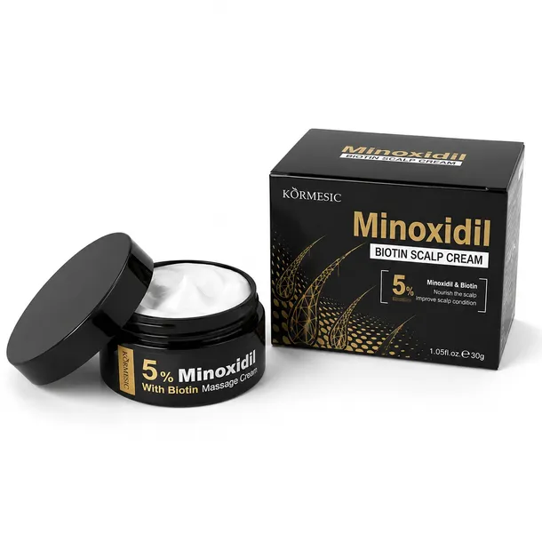 KORMESIC Minoxidil5% z biotyną wcierka/krem do skóry głowy na porost włosów