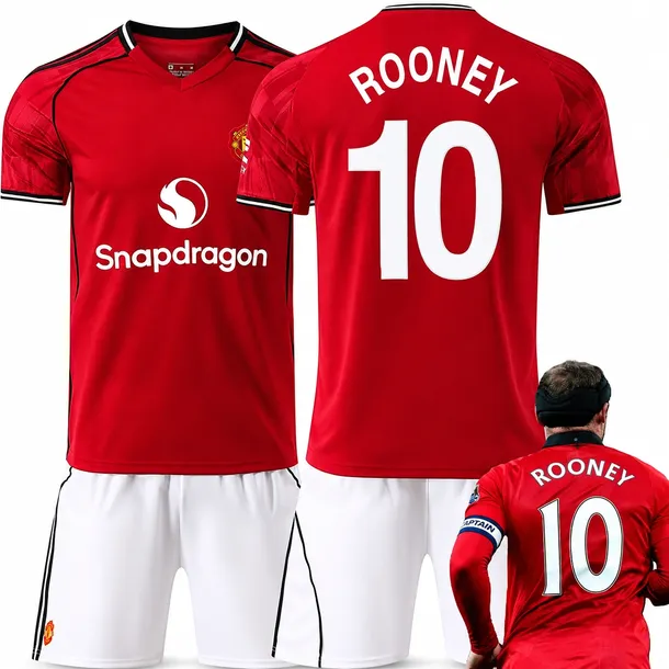 KOMPLET PIŁKARSKI KOSZULKA WAYNE ROONEY MANCHESTER UNITED ROZMIARY