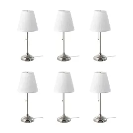 6-szt-lampa-stolowa-arstid-niklowana-z-tekstylnym-kloszem-75w