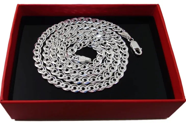 Srebrny Łańcuszek Monalisa Nonna 60cm 5,4mm