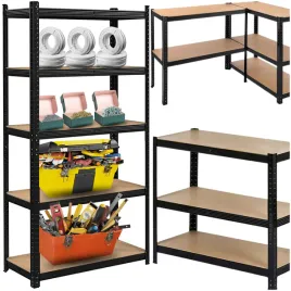 stalowy-regal-magazynowy-150cm-czarny-do-piwnicy-garazu-5-polek-wytrzymaly