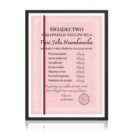 prezent-dla-nauczyciela-plakat-swiadectwo-w-ramce