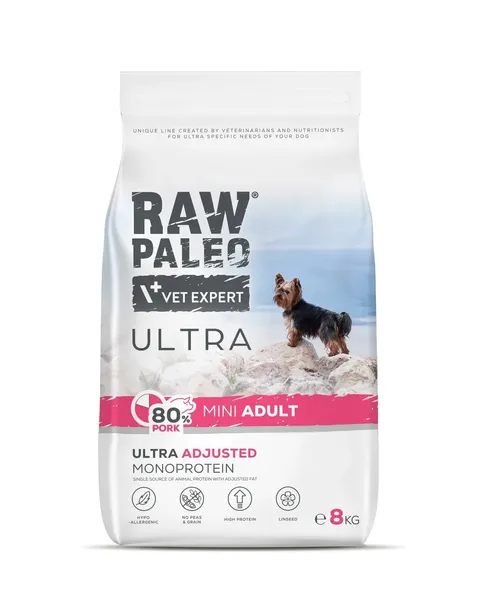 VetExpert Raw Paleo Ultra PORK Mini Adult 8kg