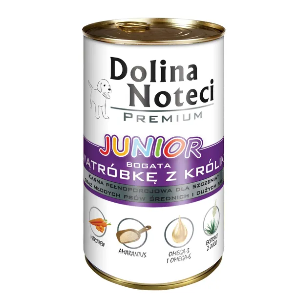 DOLINA NOTECI Premium JUNIOR bogata w wątróbkę z królika 400g