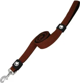 smycz-treningowa-dla-psa-120-cm-m-brazowa-wyscielany-pasek