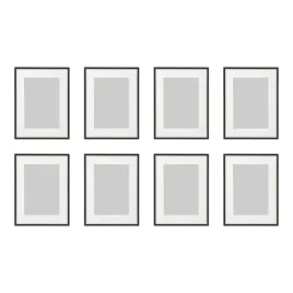 8-szt-ramka-lomviken-czarna-30x40-cm-z-passe-partout-do-zdjec