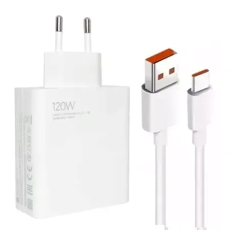 ŁADOWARKA DO XIAOMI Redmi SZYBKA SIECIOWA 120W KABEL W ZESTAWIE +OPAKOWANIE