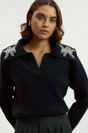 czarny-sweter-ze-zdobieniem-karen-millen-xs