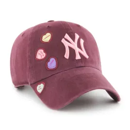czapka-z-daszkiem-47-brand-new-york-yankees-candy-heart-clean-up-bordowa