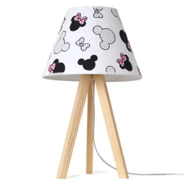 lampka-nocna-dziecieca-trojnog-drewniany-z-abazurem-myszka-minnie-rozowa