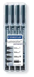 foliopis-permanentny-czarny-4-sztuki-mix-grubosci-lumocolor-staedtler