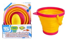 wiaderko-do-piasku-skladane-okragle-lopatka-artyk-rozowo-pomaranczowe