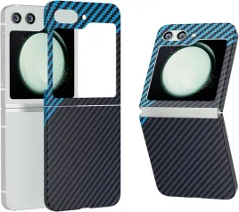 coque-karbonowe-etui-do-samsung-galaxy-z-flip-5-czarno-niebieski-super-slim