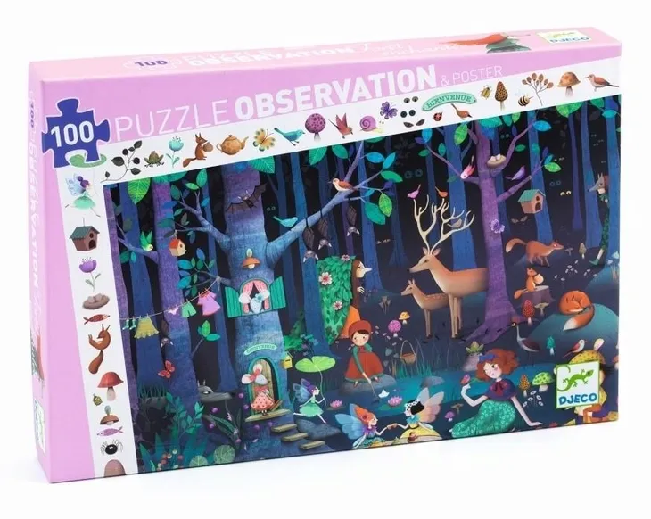 puzzle-djeco-100-elementow-zaczrowany-las-kod-producenta-dj07504