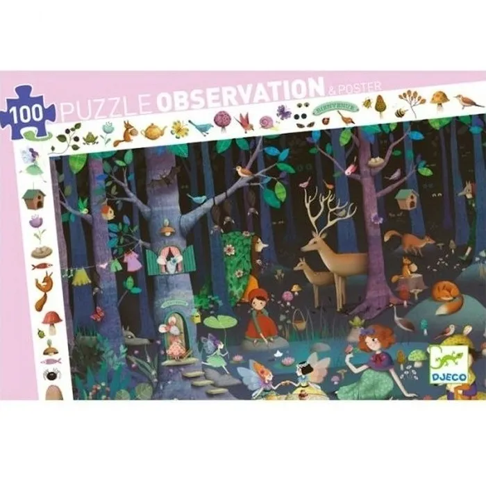 puzzle-djeco-100-elementow-zaczrowany-las-kod-producenta-dj07504