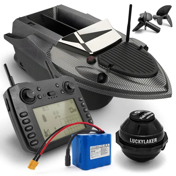 Łódka Zanętowa Flytec V080 Echosonda GPS Podajnik 3kg Bateria 20Ah 15km/h