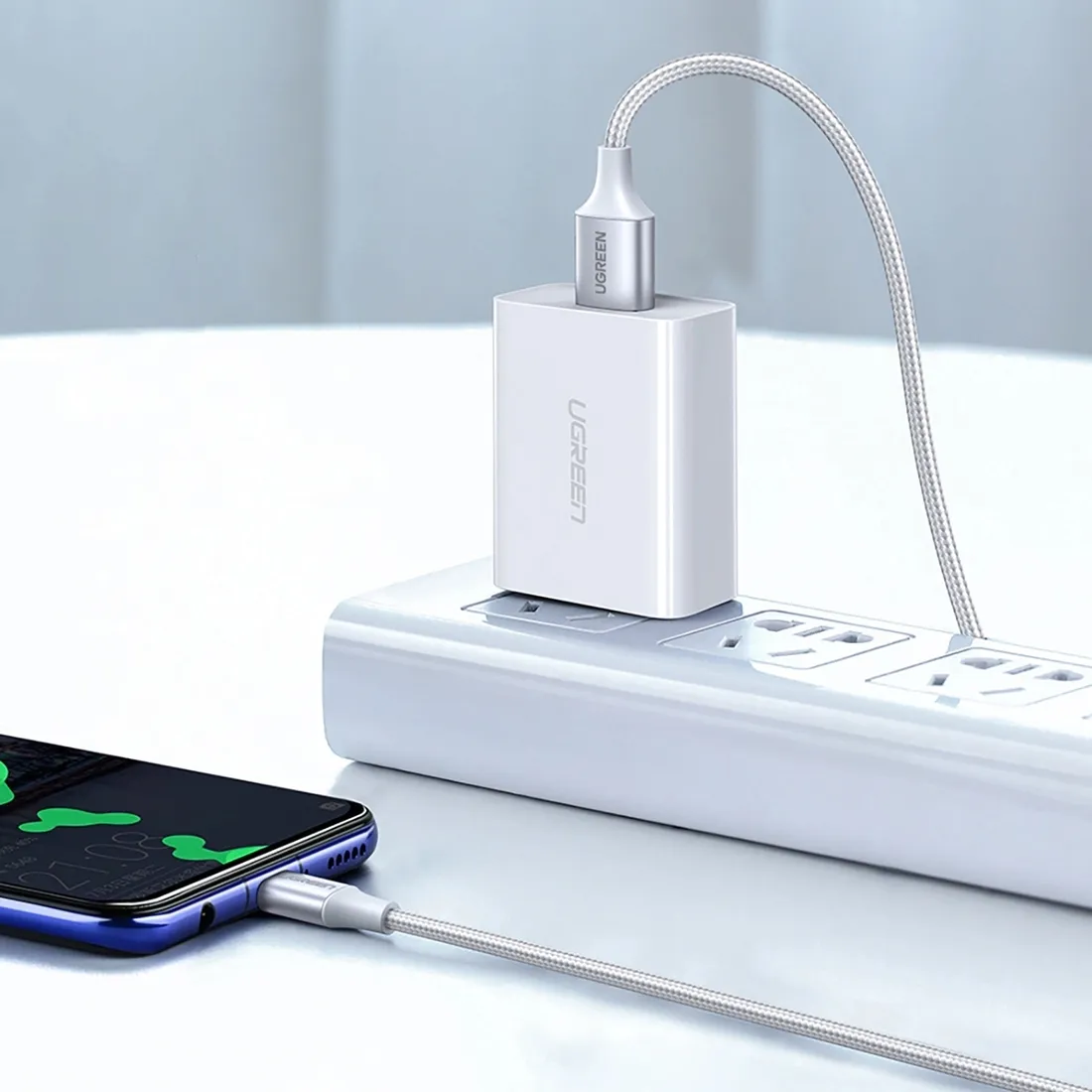 kabel-ugreen-usb-usb-typ-c-05-m-bialy