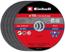 einhell-zestaw-pieciu-tarcz-tnacych-do-metalu-150mm-x-14mm-x-2223-mm-5szt