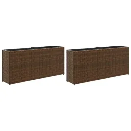 donice-ogrodowe-z-2-wkladami-2-szt-brazowe-90x20x40-cm