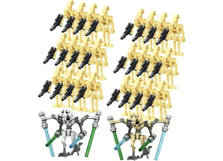 KLOCKI ZESTAW 20x FIGUREK DROIDY B1 + 2x GENERAL GRIEVOUS STAR WARS