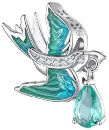 charms-zawieszka-charms-pandora-zielony-ptak