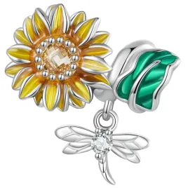 charms-zawieszka-charms-slonecznik-i-wazka-srebro-925-charmsy-trusky