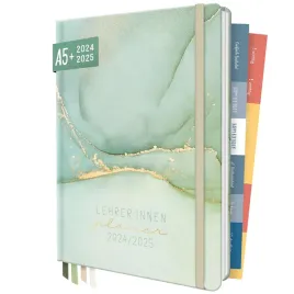hafft-planer-nauczyciela-2024-2025-a5-minty-leaves-w-twardej-oprawie