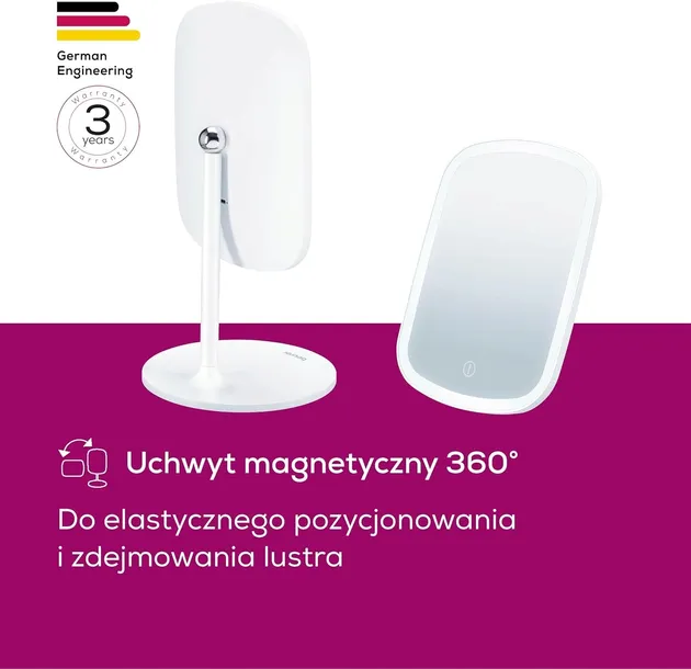 lusterko-stojace-srebrny-beurer-stan-powystawowy-rodzaj-stojace