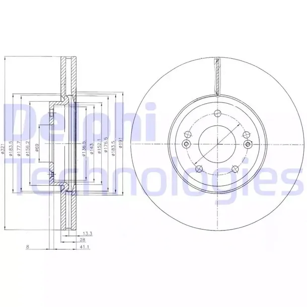 delphi-bg9056c-tarcza-hamulcowa-waga-z-opakowaniem-9-kg